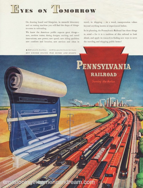 Vintage Ad 1945 Pennsylvania Railroad