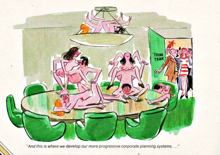 Vintage Cartoon Penthouse Magazine January 1976