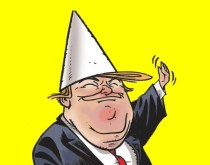Cartoon Donald trump Dunce cap