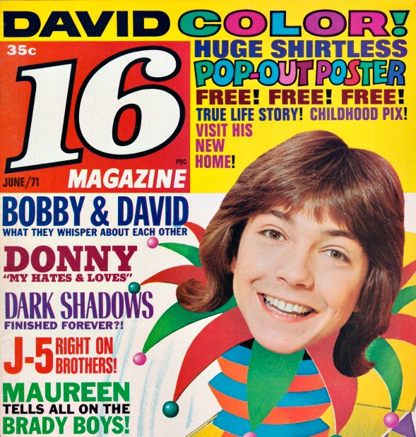 David Cassidy 16 Magazine 1971r