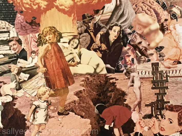 Collage Appropriated vintage images by Sally Edelstein 