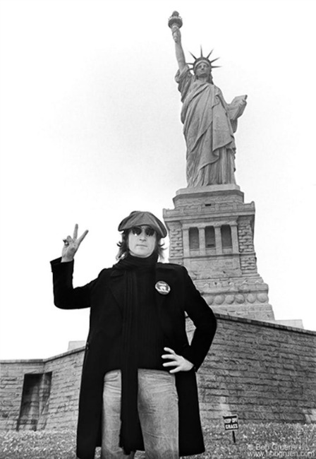 John Lennon Statue of Liberty