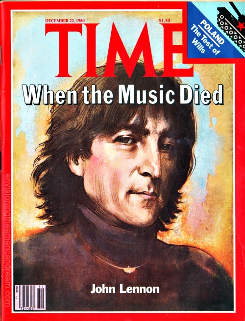 Time Magazine December 22, 1980 John Lennon illustration by Daniel Maffia