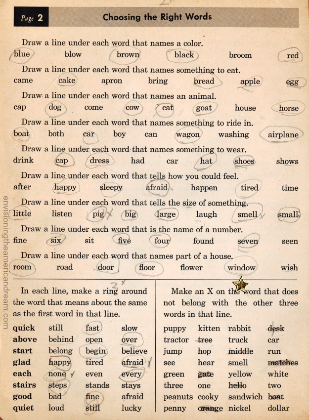 vintage school workbook 1950s 