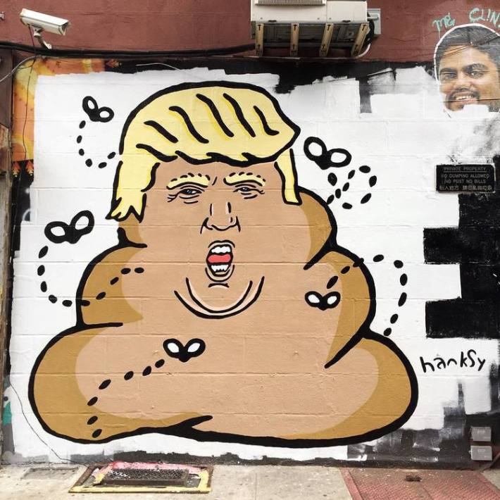Trump Hanksy Mural