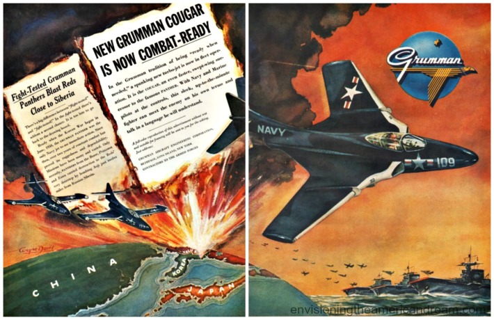 Vintage ad Grumman 1951 Fighter jets