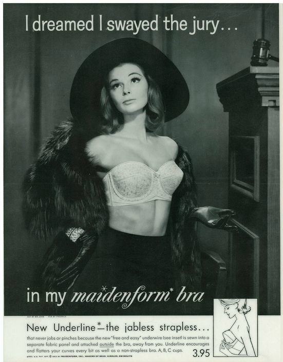 Vintage Maidenform Bra Dream Ad 1960s 