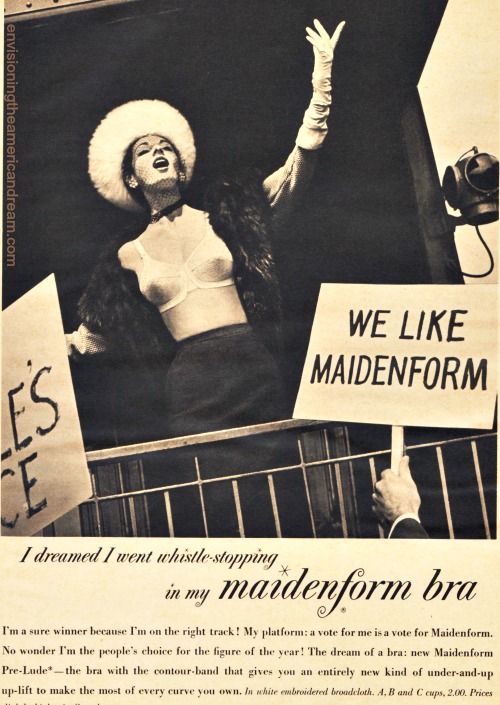 Vintage ad Maidenform I Dreamed Politics