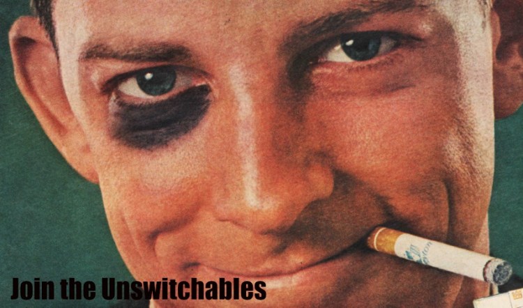 Vintage tareyton Cigarette Ad "Us Tareyton smokers would rather fight than switch" 1960s