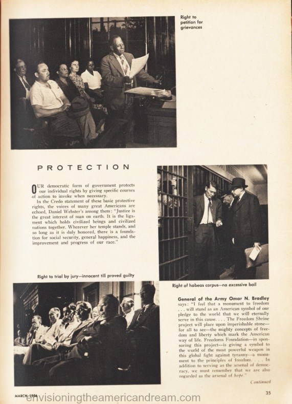 Article Freedom Foundation Credo Statements American Rights March 1956 Family Circle magazine Article Freedom Foundation Credo Statements American Rights March 1956 Family Circle magazine