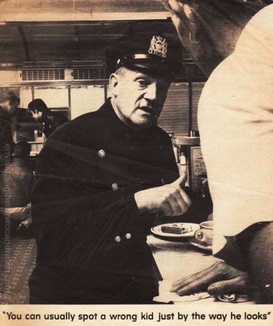 vintage photo policeman sitting at lunch counter 