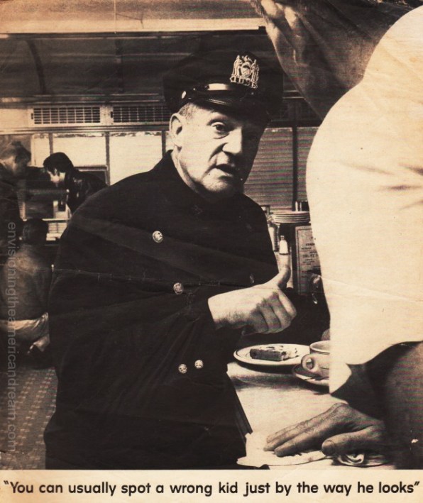 Vintage photo cop at lunch counter