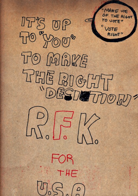 handmade poster RFK for President 1968