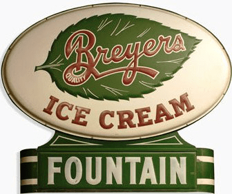 Vintage Breyers Ice Cream Sign