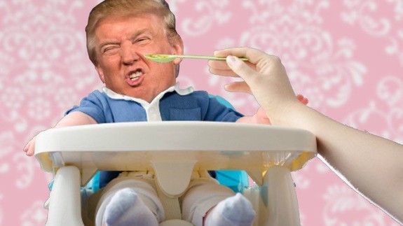 Baby Trump feeding