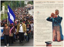 Vintage ad Uncle Sam and Caravan migration