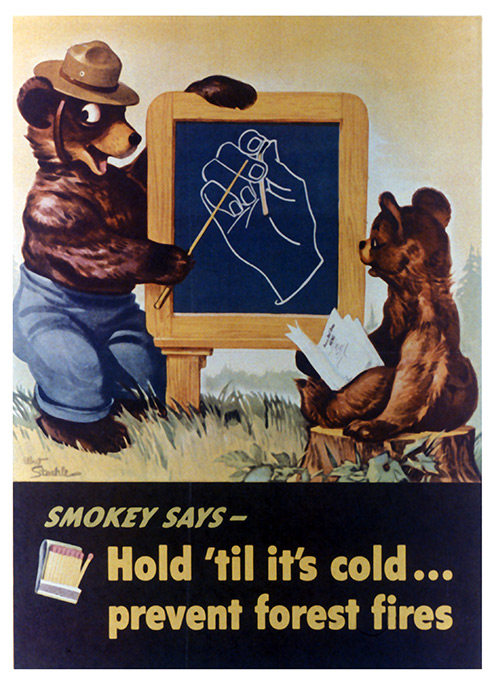 Early Vintage Smokey Bear Poster 