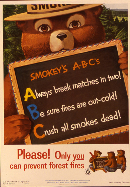 Vintage Smokey Bear Poster 
