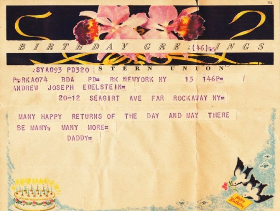 Telegram Happy Birthday 1953