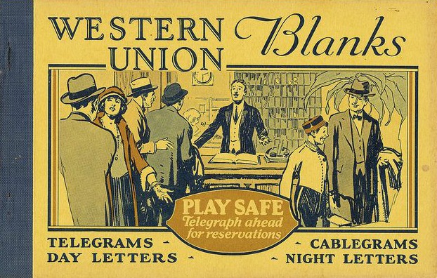 Western Union Blank Forms for telegrams