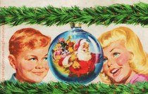 Vintage illustration Christmas celebration