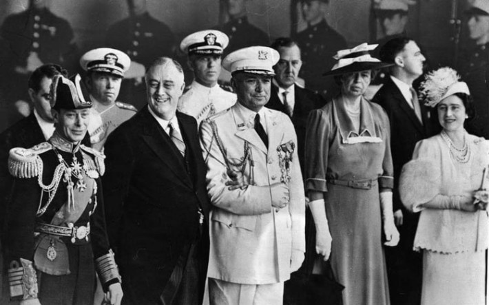 King George VI visit to the US with FDR, Eleanor Roosvelt, Queen Elizabeth 