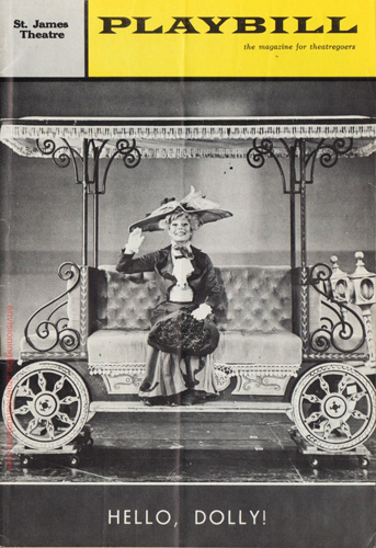 Vintage Playbill Hello Dolly Carol Channing
