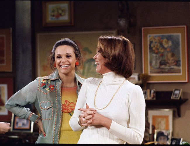 Valerie Harper and Mary Tyler Moore on The Mary Tyler Moore Show 