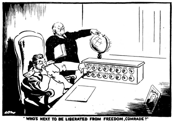 political cartoon Stalin Soviet Aggression