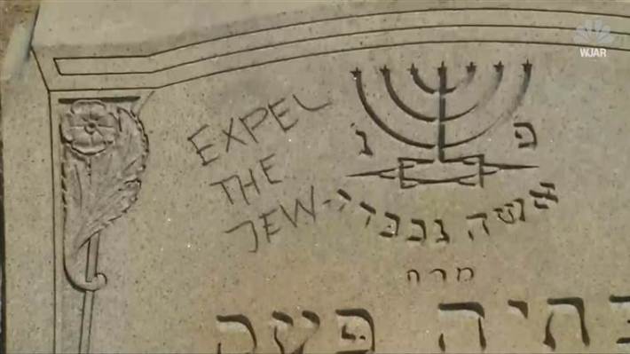 Anti semitism Headstone Vandalized