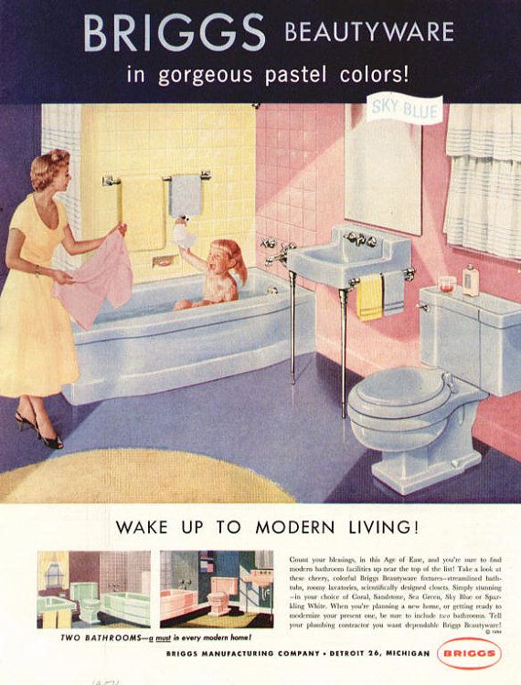 Vintage ad Bathrooms 1950's 