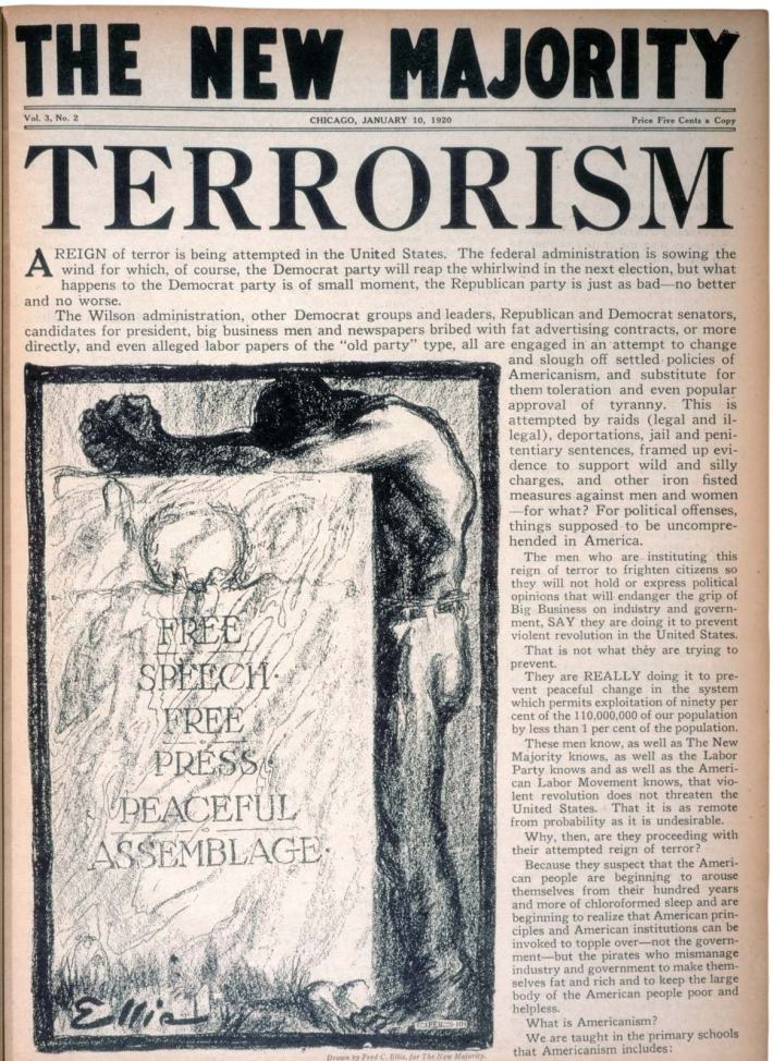 Vintage newspaper The New Majority 1920