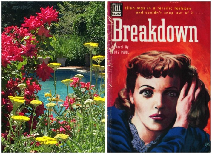 flowers and vintage book vover