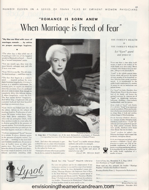 Vintage Lysol Ad 1934