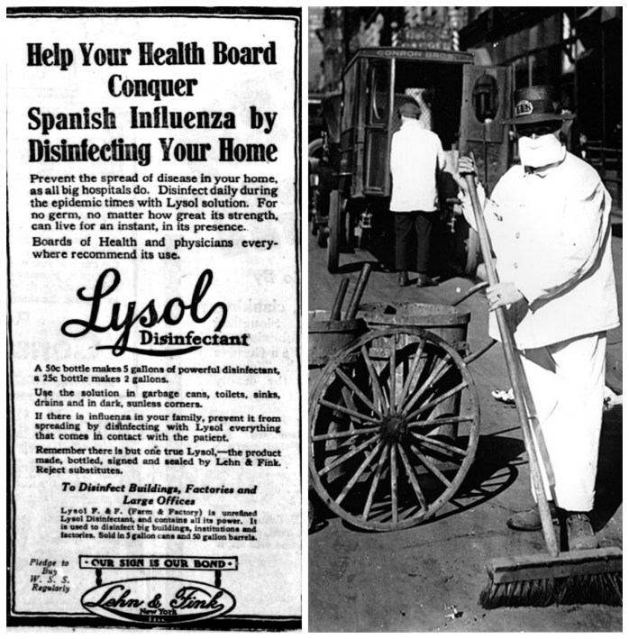Lysol ad 1918 Spanish Flu