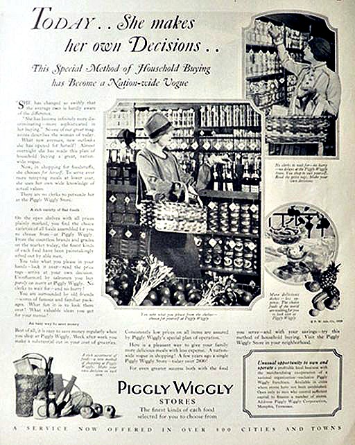 Vintage ad Piggly Wiggly 