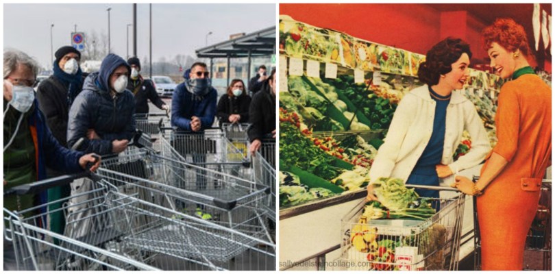 Shopping in the age of COVID19 is far from a social adventure food shopping 2020 and supermarkets 1950's