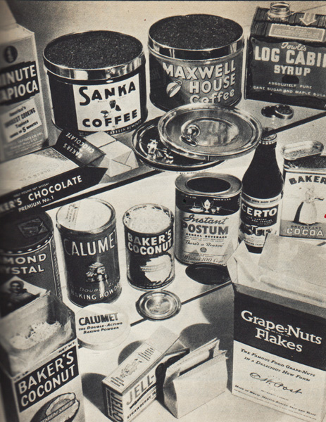 packaged foods 1930