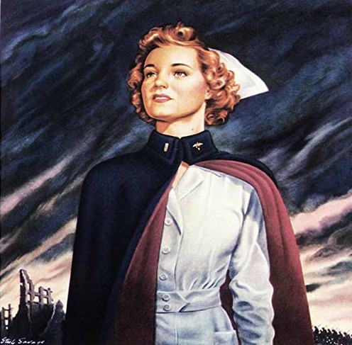 WWII Army Nurse Illustration 