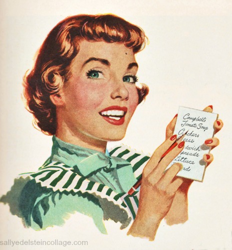 Vintage Campbell soup housewife