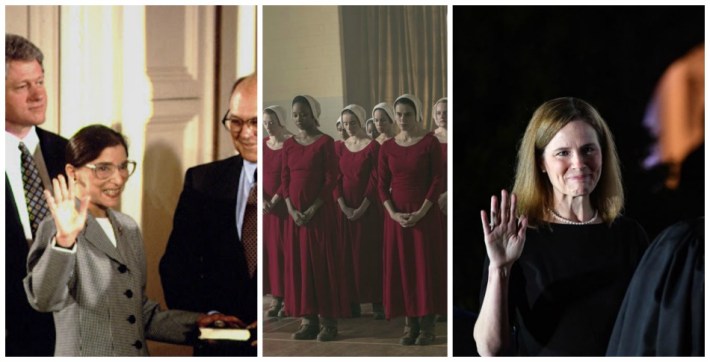 supreme court swearing in Barrett Ginsburg