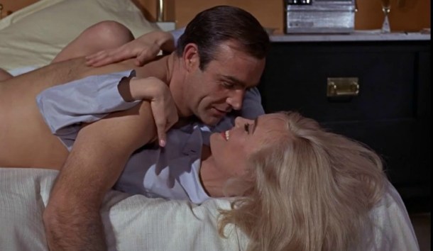 Goldfinger 1964 Sean Connery and Shirley Eaton