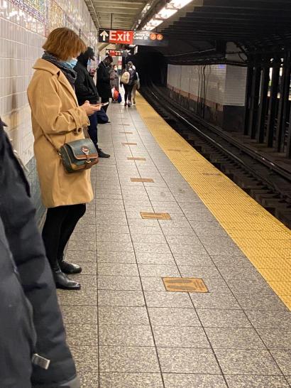 NYC Subway platform 2020