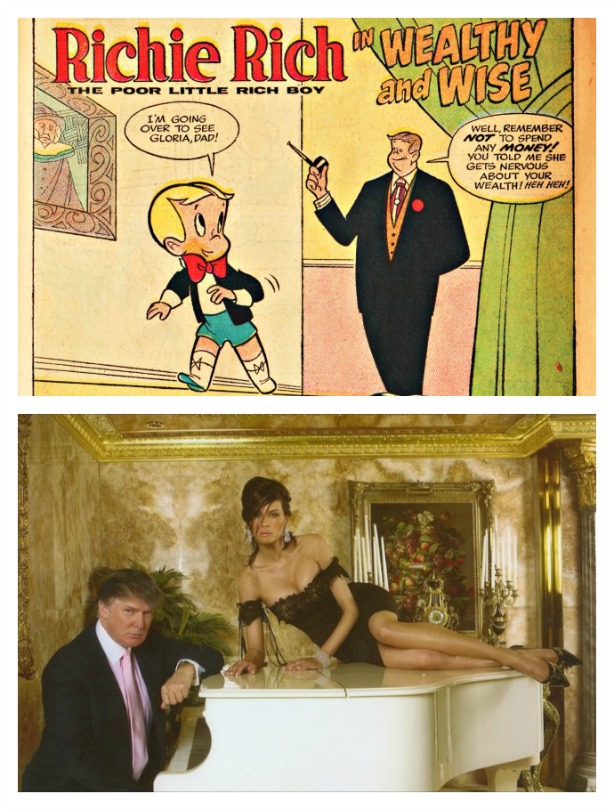 Richie Rich and Donald Trump and Melania Trump