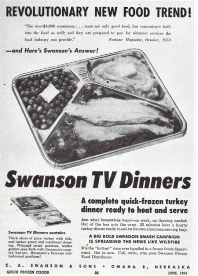 Vintage TV Dinner ad