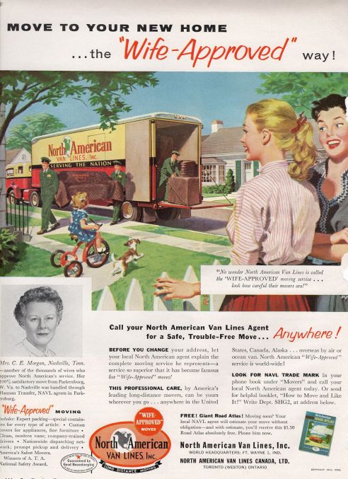 Vintage ad 1956 North American Van Lines 