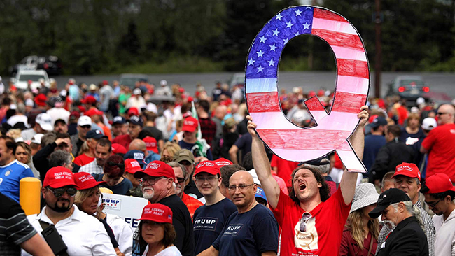QAnon at a Republican Trump Rally