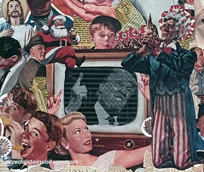 collage vintage appropriated images Sally Edelstein