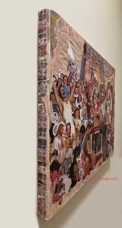 collage art canvas Sally Edelstein