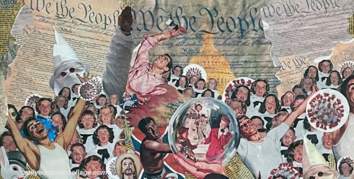 collage art appropriated vintage images